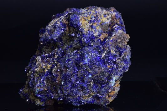 Azurite with Malachite crystal from Mibladen, Morocco, featuring deep blue azurite and vibrant green malachite mineral formations.