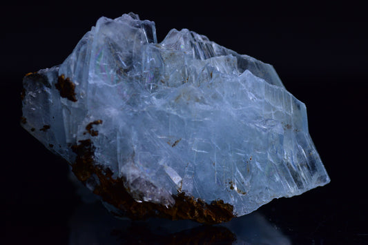 Blue Barite crystal from Morocco, with vibrant blue hues, sourced from Jebel Ouichane in Nador Province.