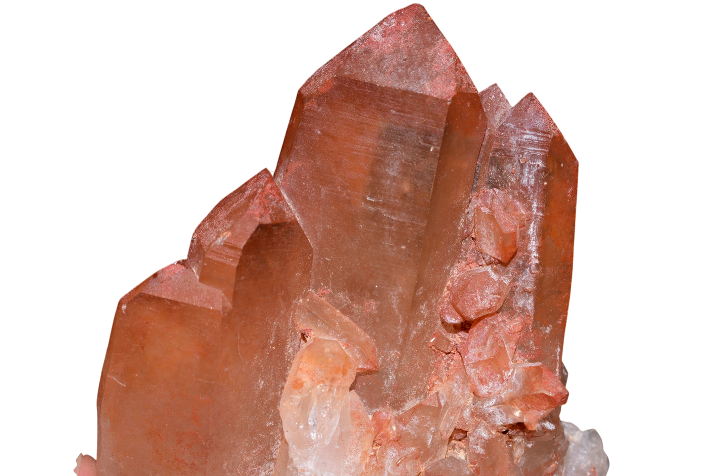 Red Quartz Crystal Cluster – Ferruginous Quartz | Tinejdad, Morocco (47.3g)