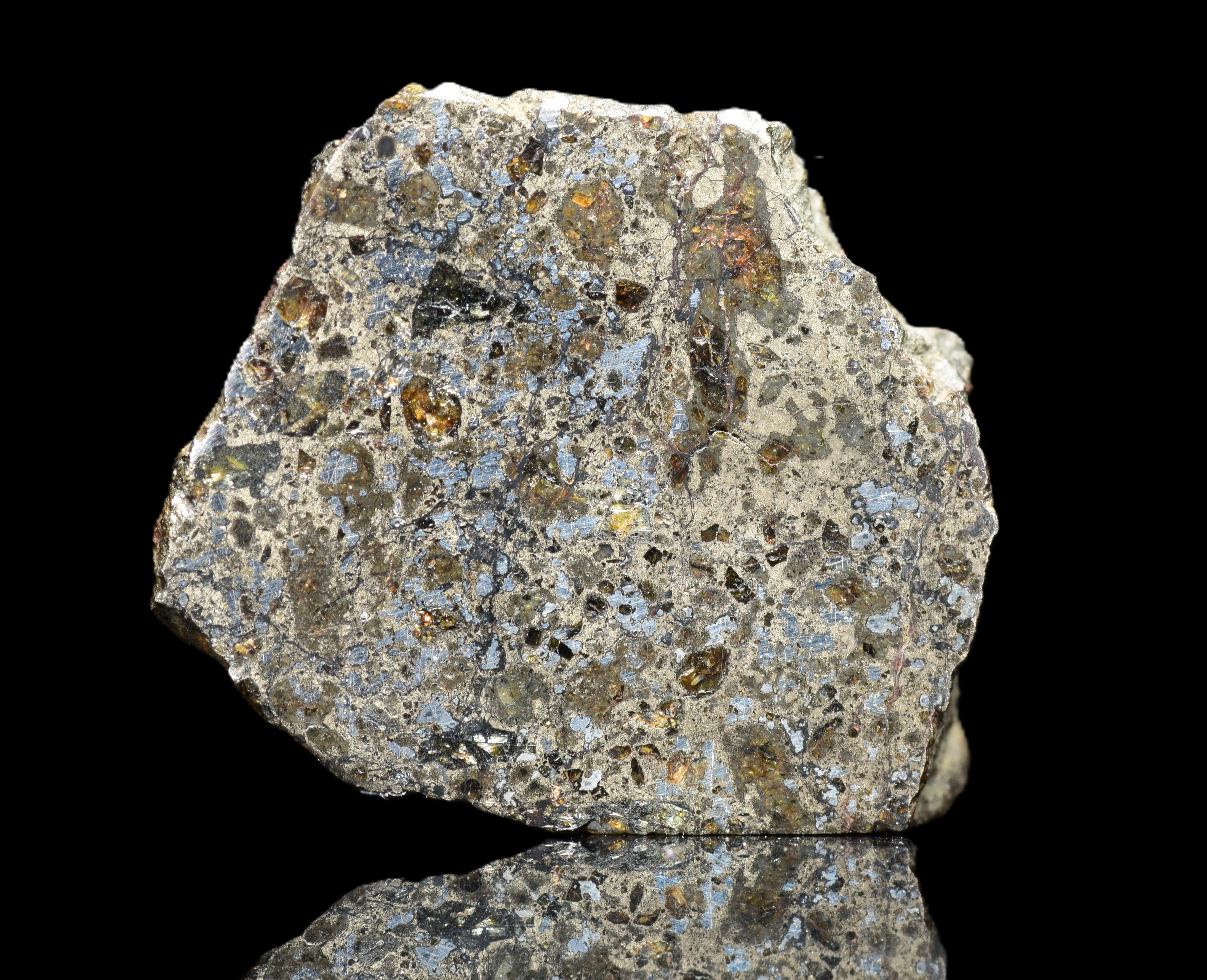 Talsint Mesosiderite Meteorite Slice – 0.88 g