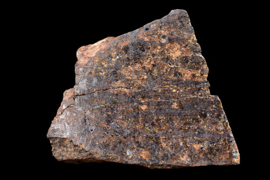 NWA 14234 H7 meteorite sample weighing 3.58 grams, showcasing its textured, dark exterior and unique mineral features.
