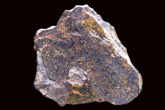 NWA 14867 mesosiderite meteorite endcut slice 18.1 g showing silicate and metal matrix