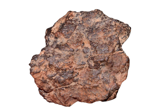 Chondrite meteorite 159g full fragment top view warm ochre desert patina Moroccan Sahara
