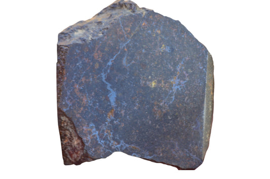 NWA 14886 L3-melt breccia chondrite meteorite – reverse side showing shock melt texture and fusion crust absence