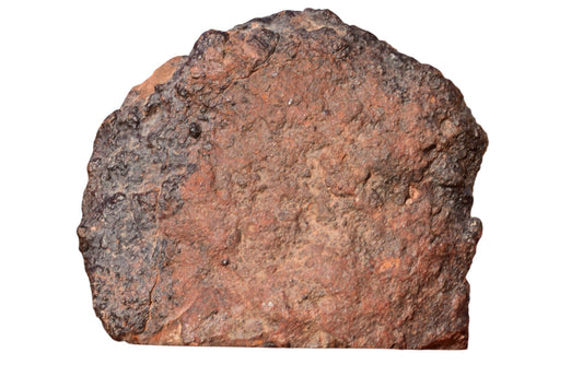 NWA 15408 LL7 chondrite meteorite main mass 223g – top face showing recrystallized breccia texture and brownish matrix