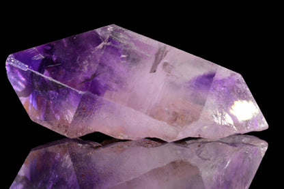 Polished Amethyst Morocco crystal from Buy Meteorite LLC, showcasing deep purple hues and natural crystalline formations.