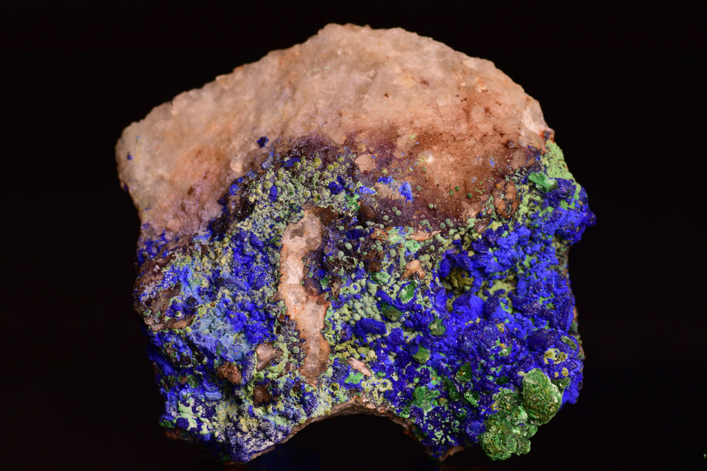 Azurite with Malachite – Mibladen, Morocco CB