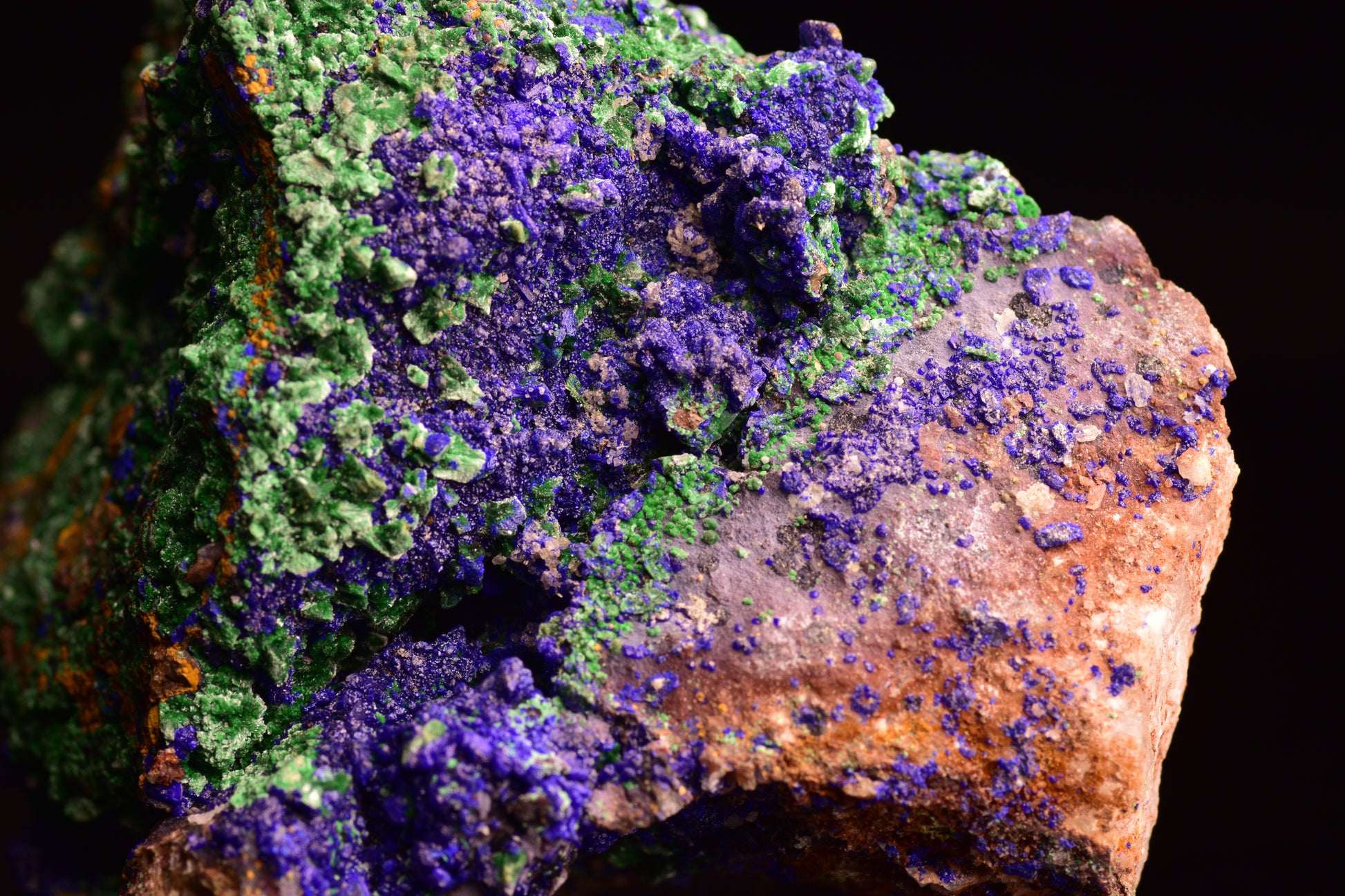 Azurite with Malachite – Mibladen, Morocco VV