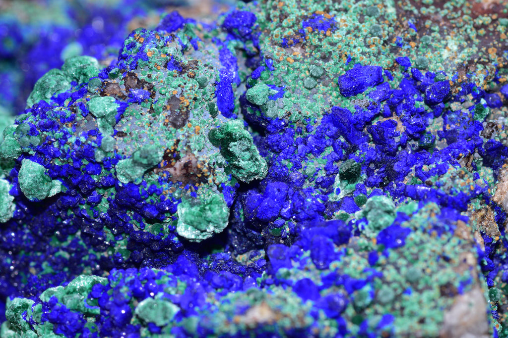 Azurite with Malachite – Mibladen, Morocco