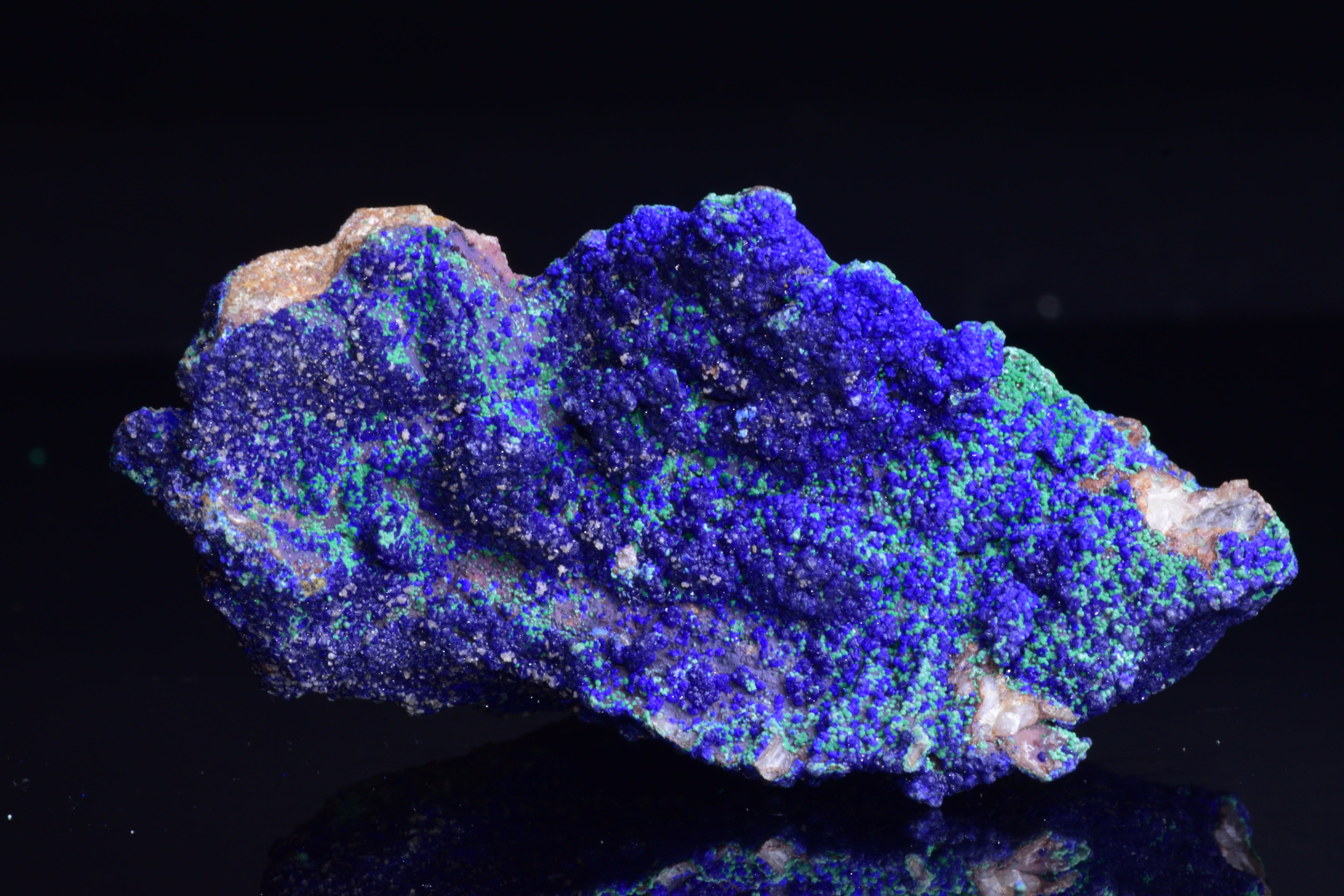 Azurite with Malachite – Mibladen, Morocco