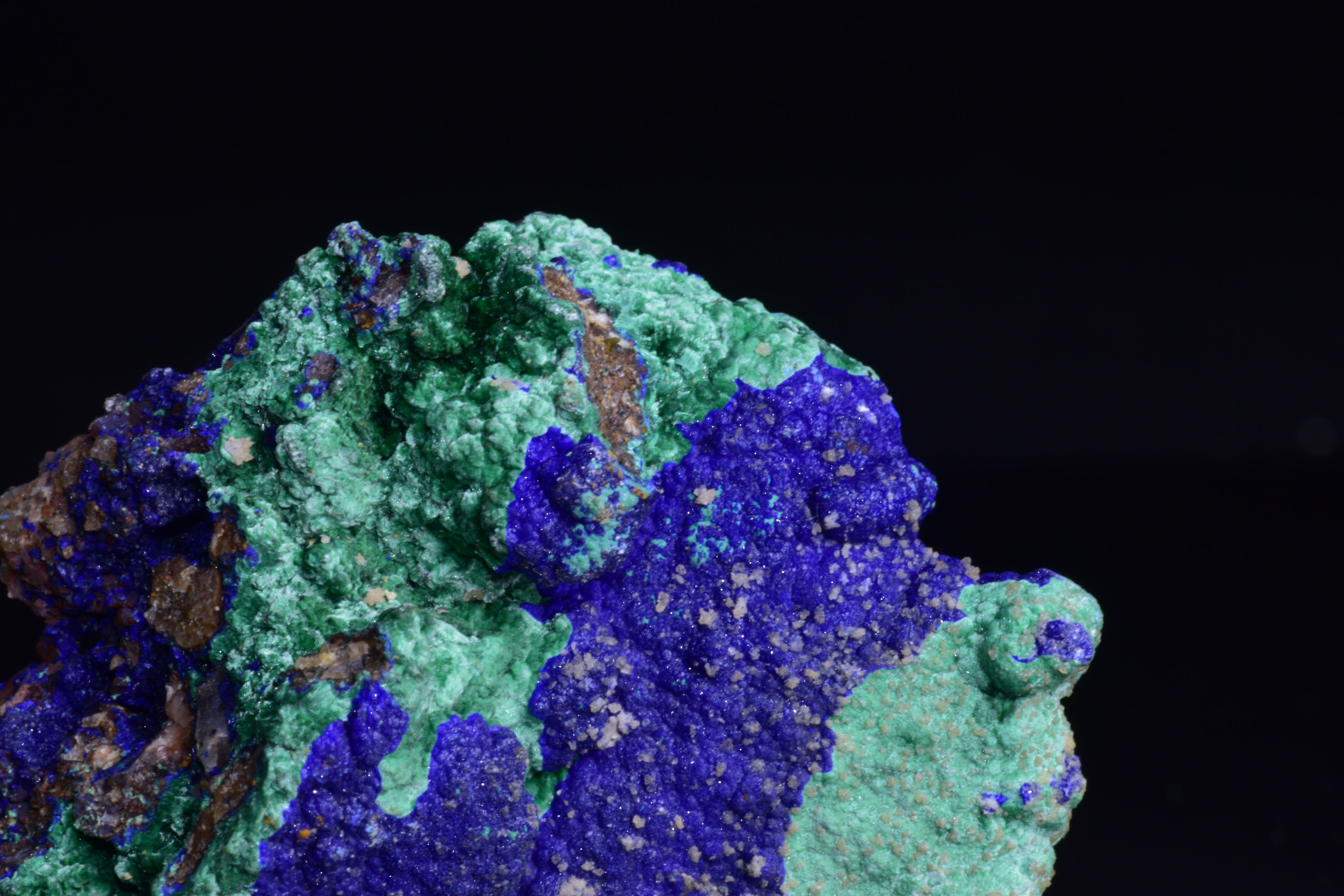Azurite with Malachite – Mibladen, Morocco