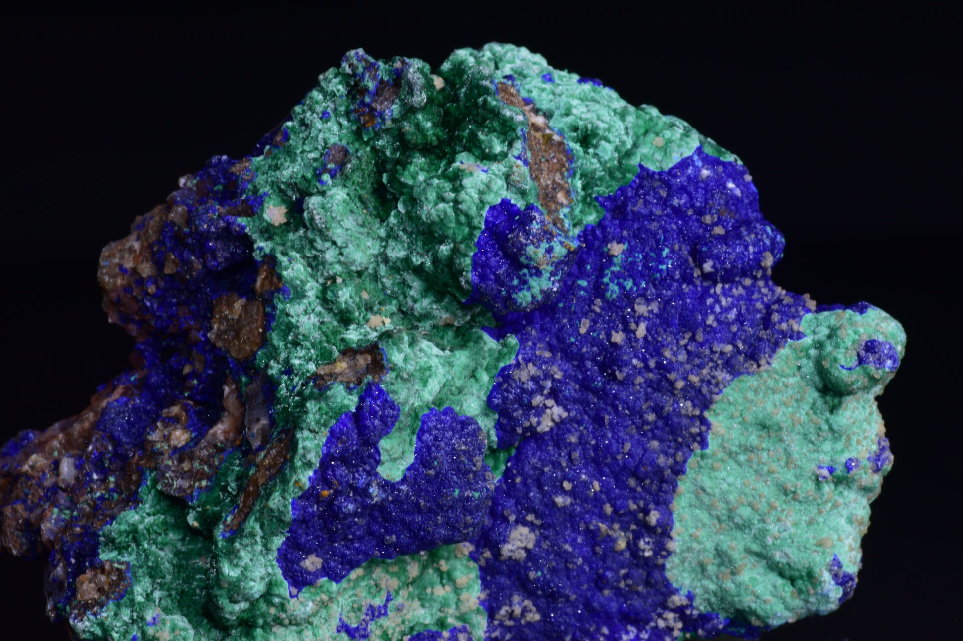 Azurite with Malachite – Mibladen, Morocco