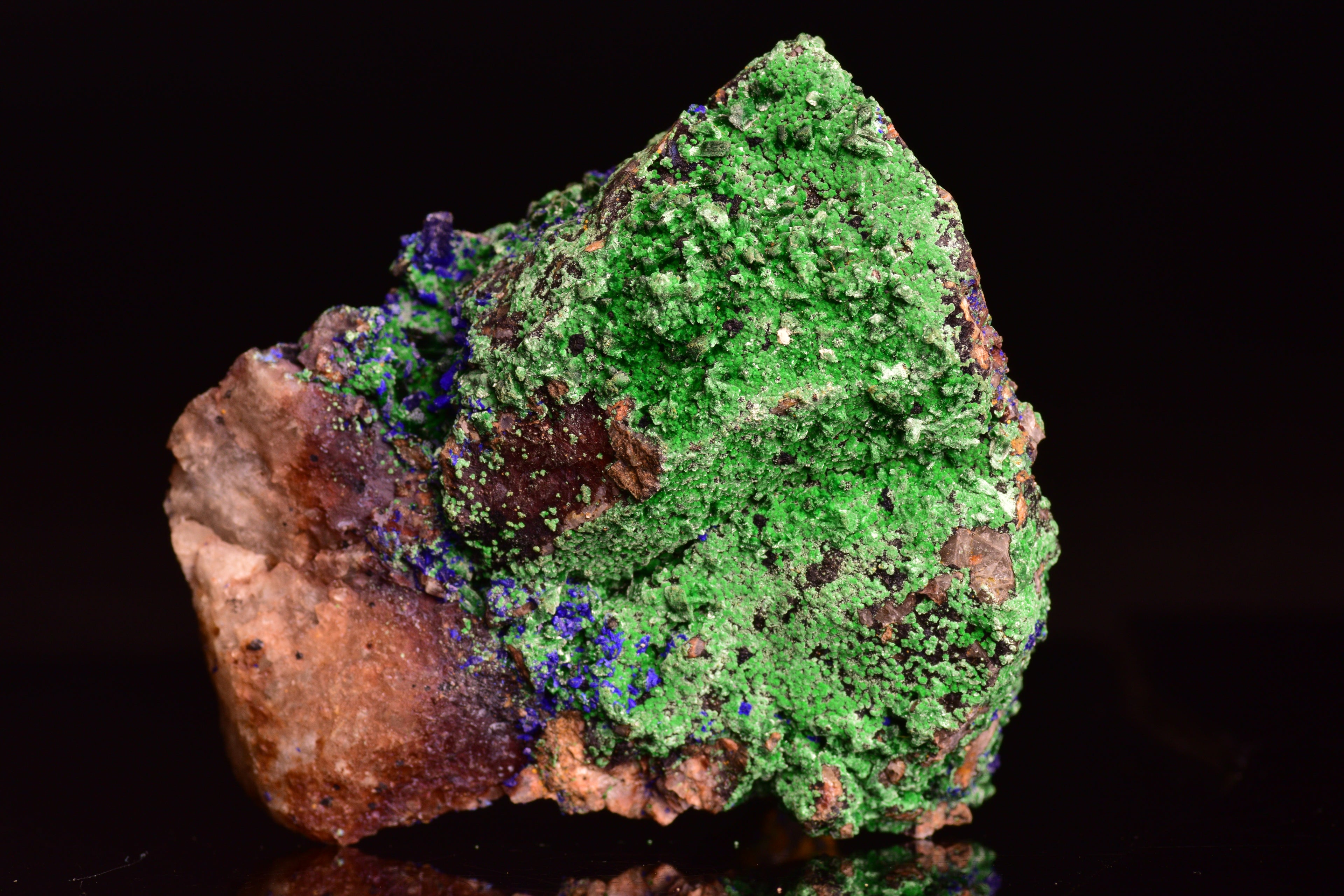 Azurite with Malachite – Mibladen, Morocco BB