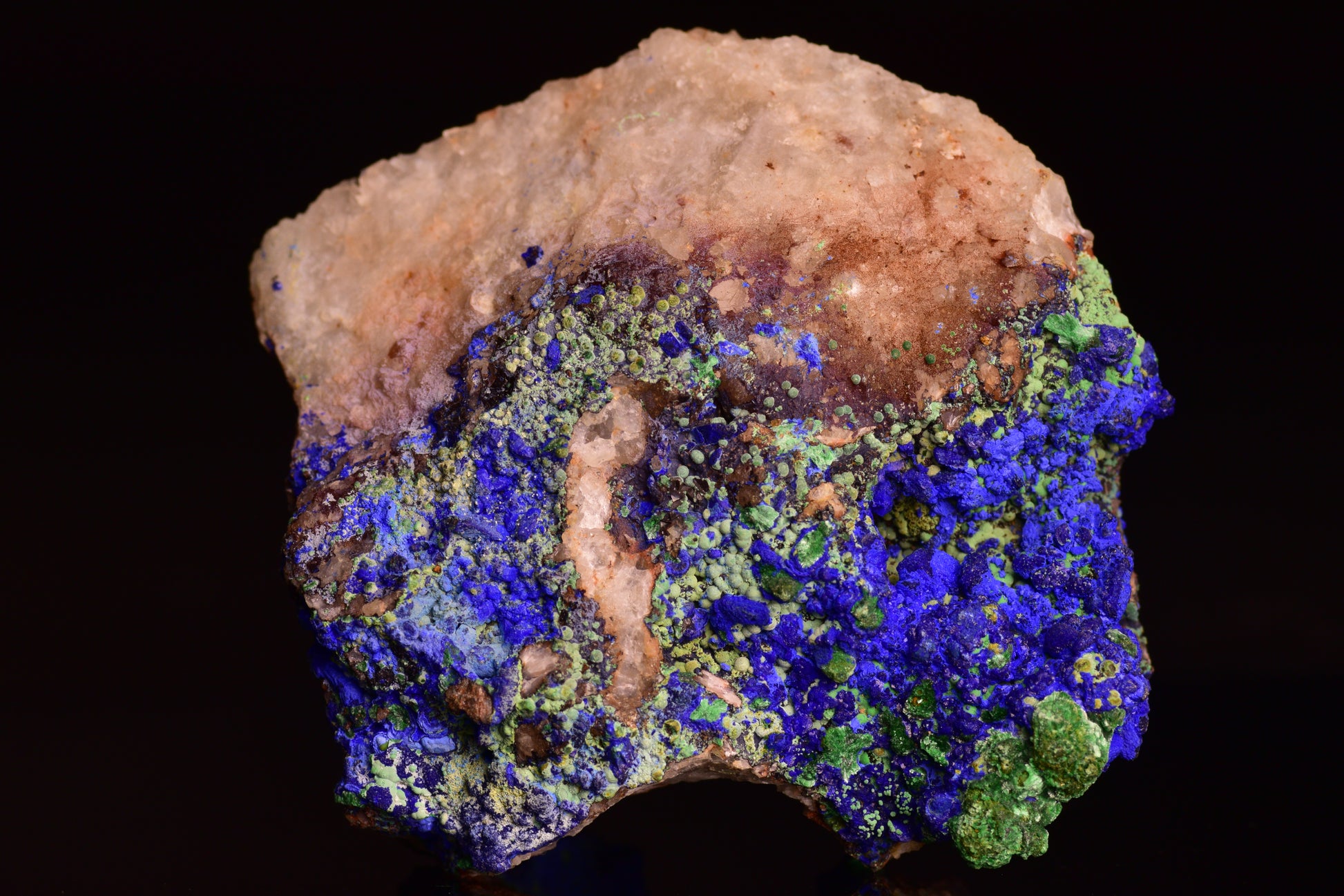 Azurite with Malachite – Mibladen, Morocco CB