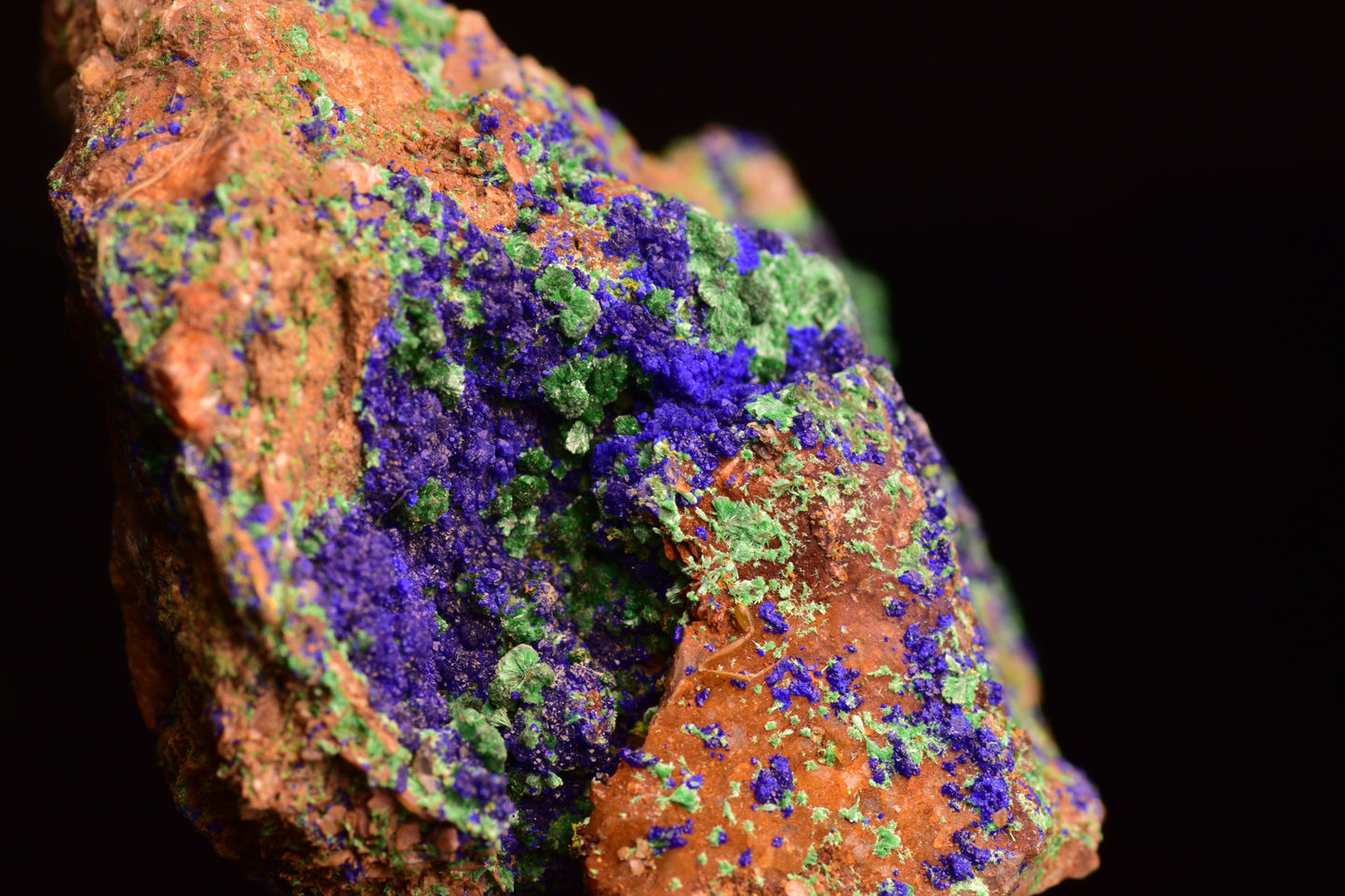 Azurite with Malachite – Mibladen, Morocco CC