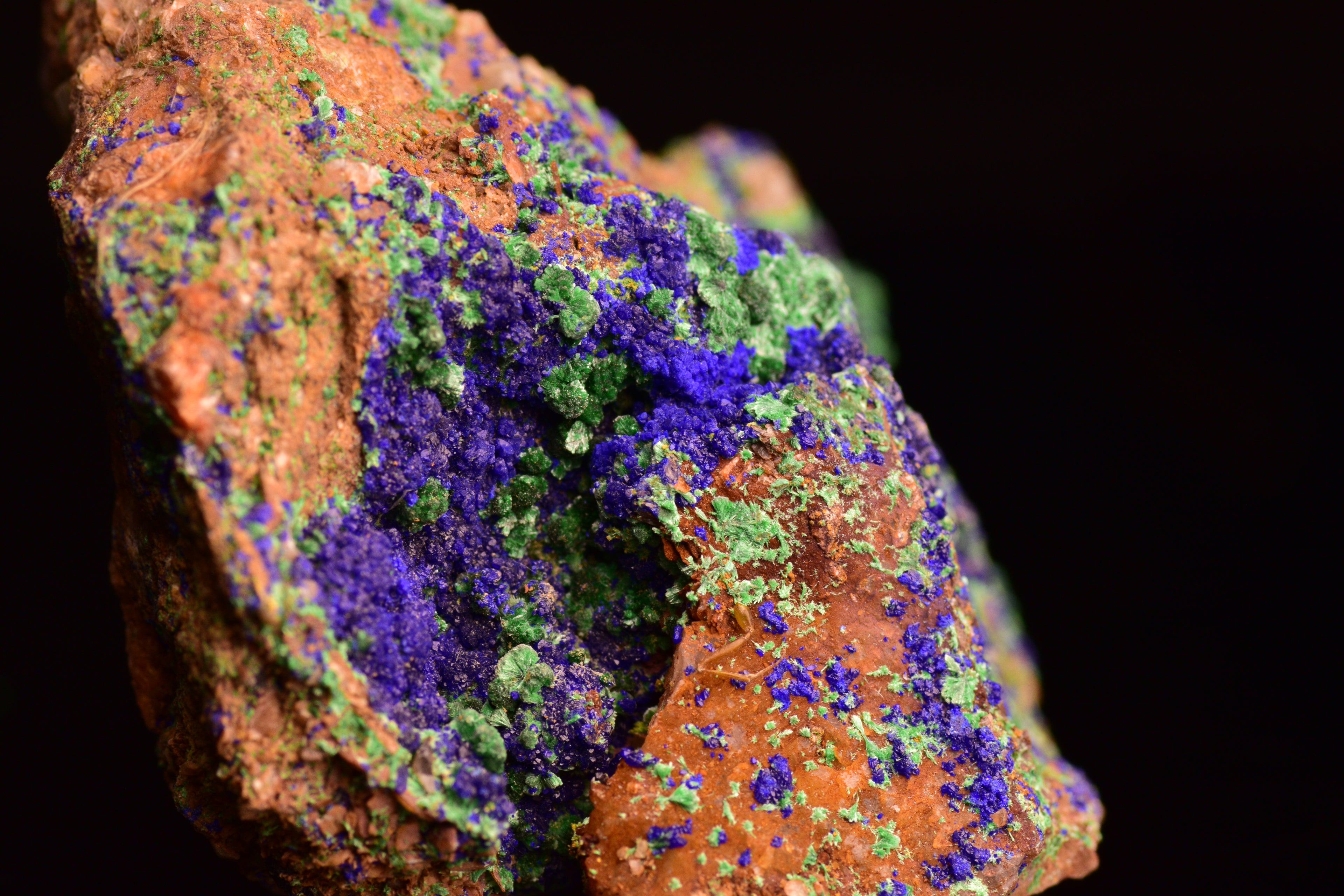 Azurite with Malachite – Mibladen, Morocco CC