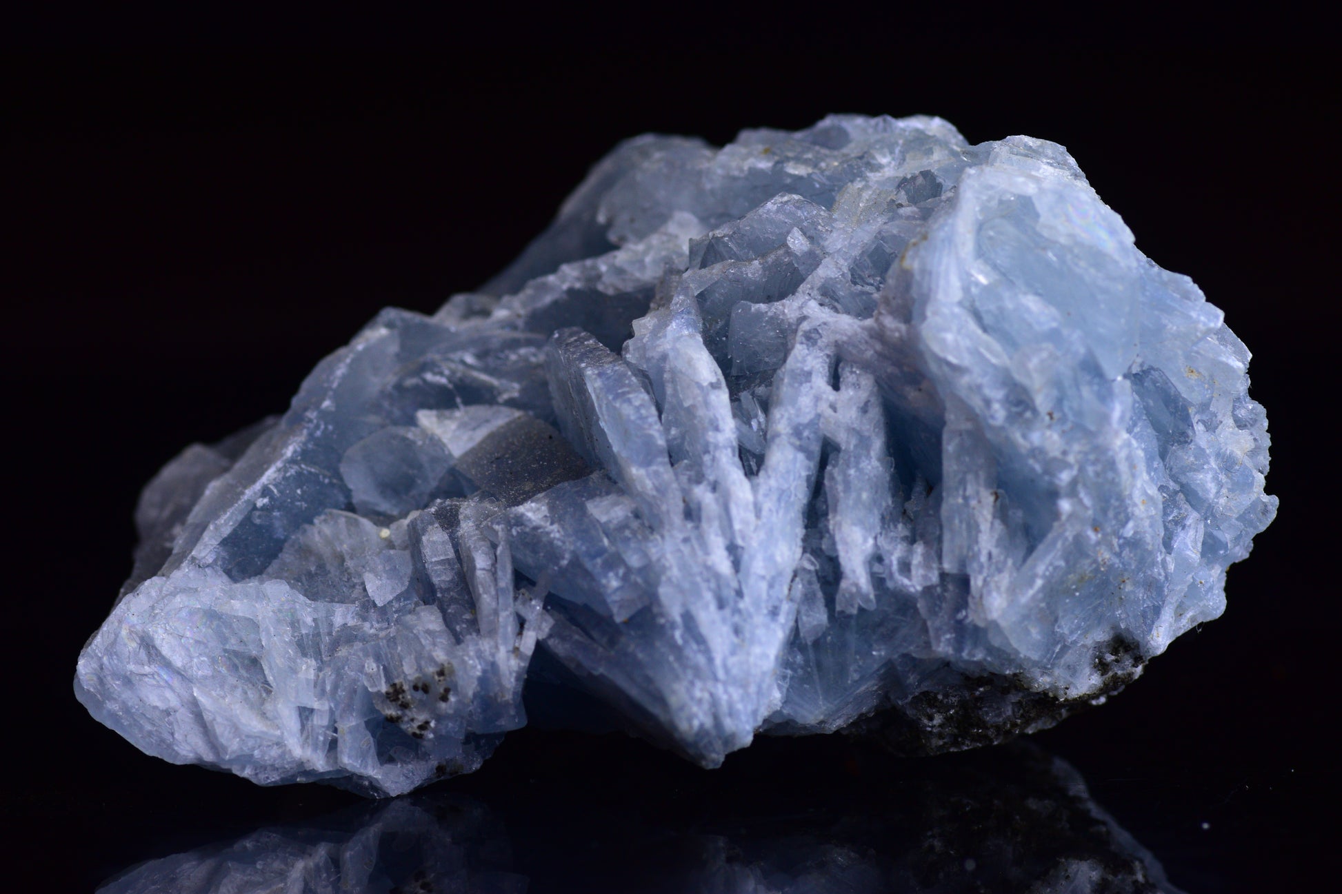Blue Barite from Jebel Ouichane, Sagangane, Nador Province,&nbsp;&nbsp;L'Oriental Region,Morocco CV