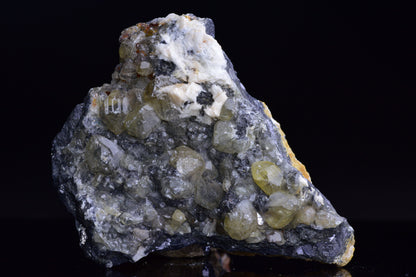 Cerussite on barite - Mibladen district, Midelt province, Morocco C
