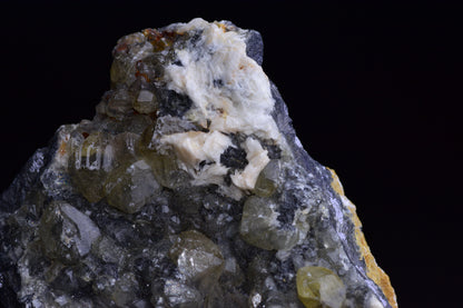Cerussite on barite - Mibladen district, Midelt province, Morocco C