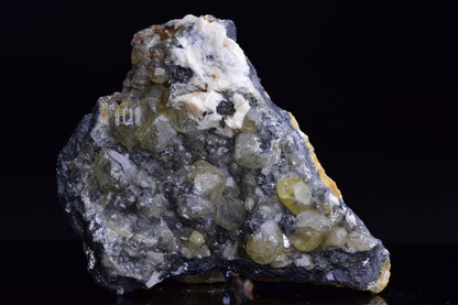 Cerussite on barite - Mibladen district, Midelt province, Morocco V