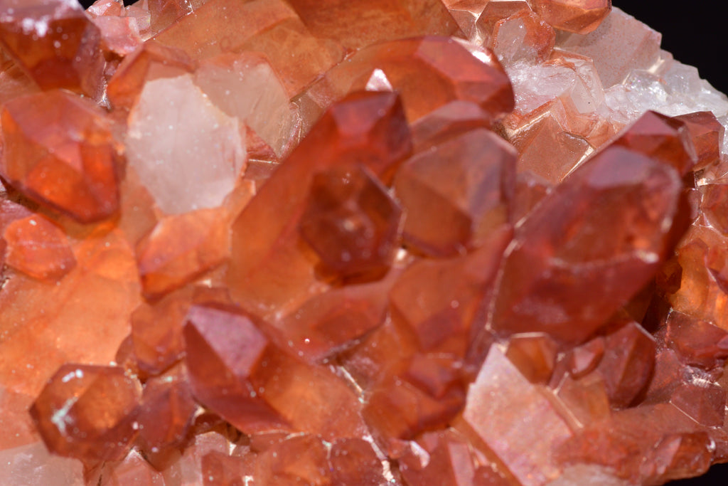 Sparkly Red Quartz Crystal Cluster - Morocco