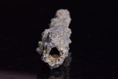 Fulgurite lightning fused glass crystal from Sahara Desert, 3.1 grams, with natural lightning strike patterns, by Buy Meteorite LLC.
