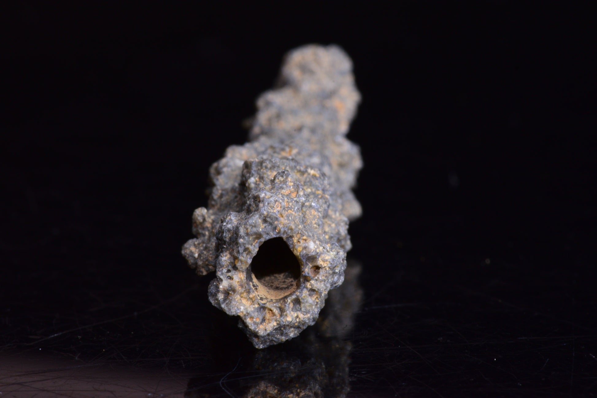 Fulgurite lightning fused glass crystal from Sahara Desert, 3.1 grams, natural mineral specimen by Buy Meteorite LLC.