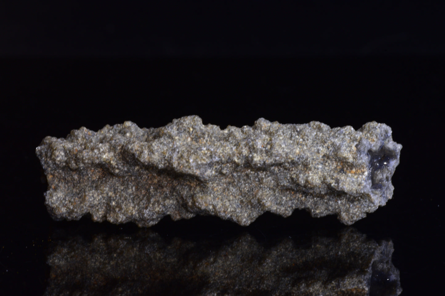 Fulgurite lightning fused glass crystal from Sahara Desert, weighing 4.9g, by Buy Meteorite LLC, showcasing natural lightning-fused glass formation.