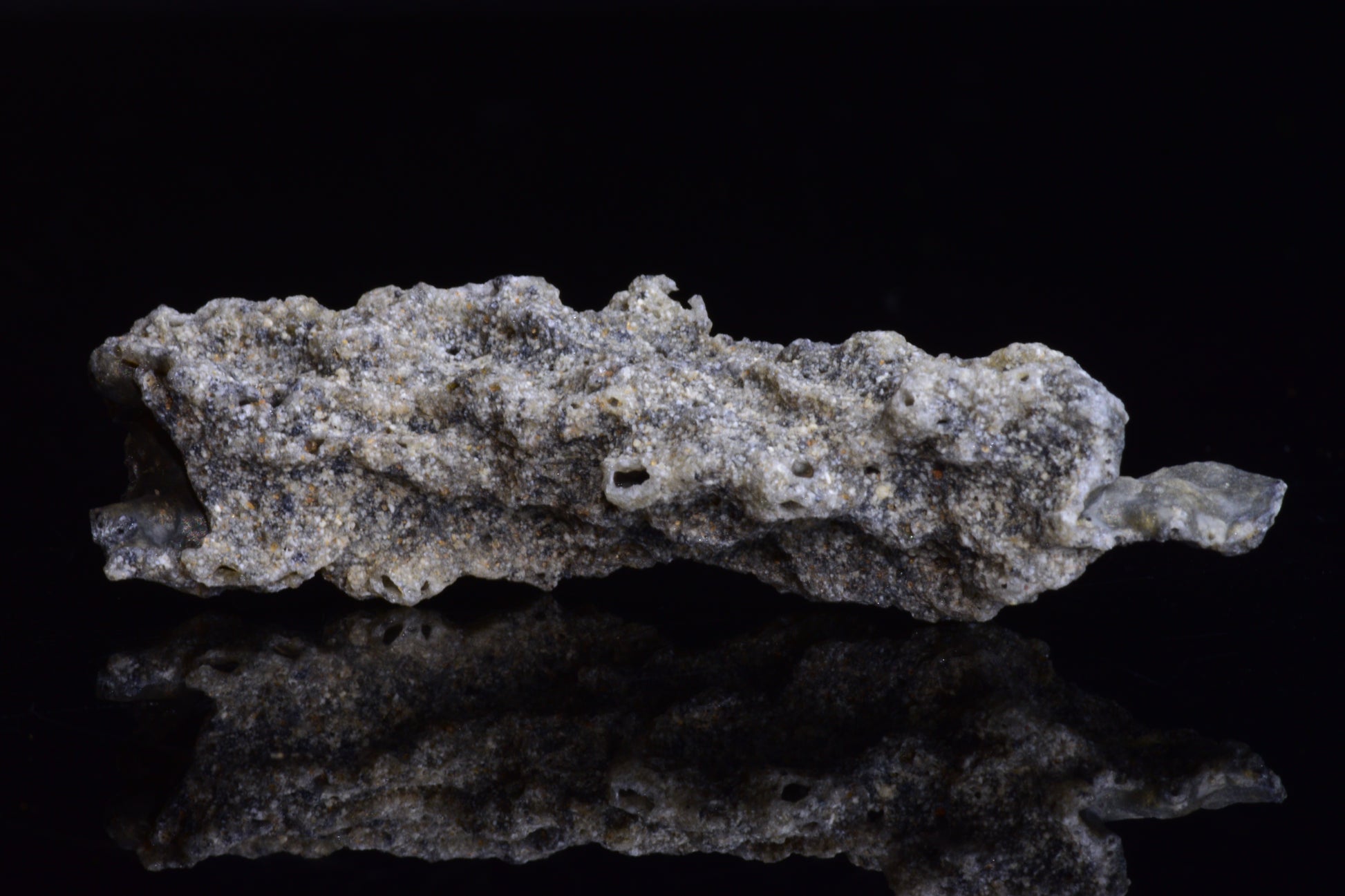 Fulgurite lightning fused glass crystal from the Sahara Desert, weighing 2.9 grams, crafted by Buy Meteorite LLC.
