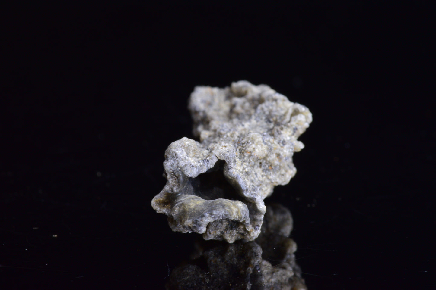 Fulgurite lightning fused glass crystal from Sahara Desert, weighing 2.9 grams, showcasing natural lightning strike formation.