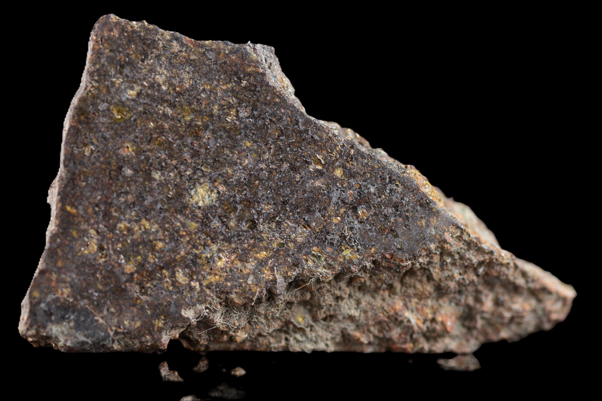 Ureilite meteorite NWA 11757, 8.7 grams, showcasing its dark, rocky surface and unique mineral texture.