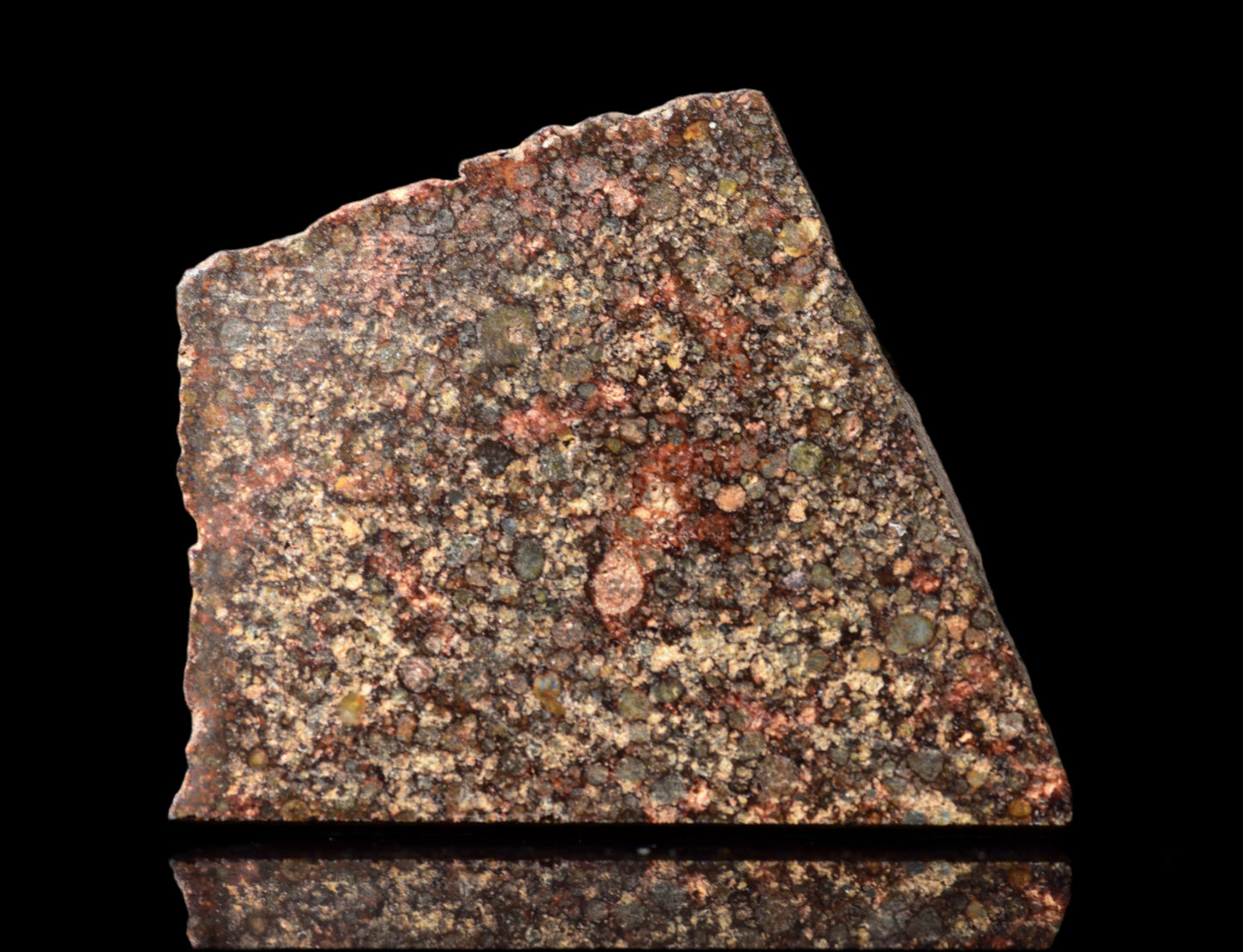NWA 12341 L3 meteorite sample weighing 4.6 grams, showcasing its dark, irregular surface with chondrite textures.