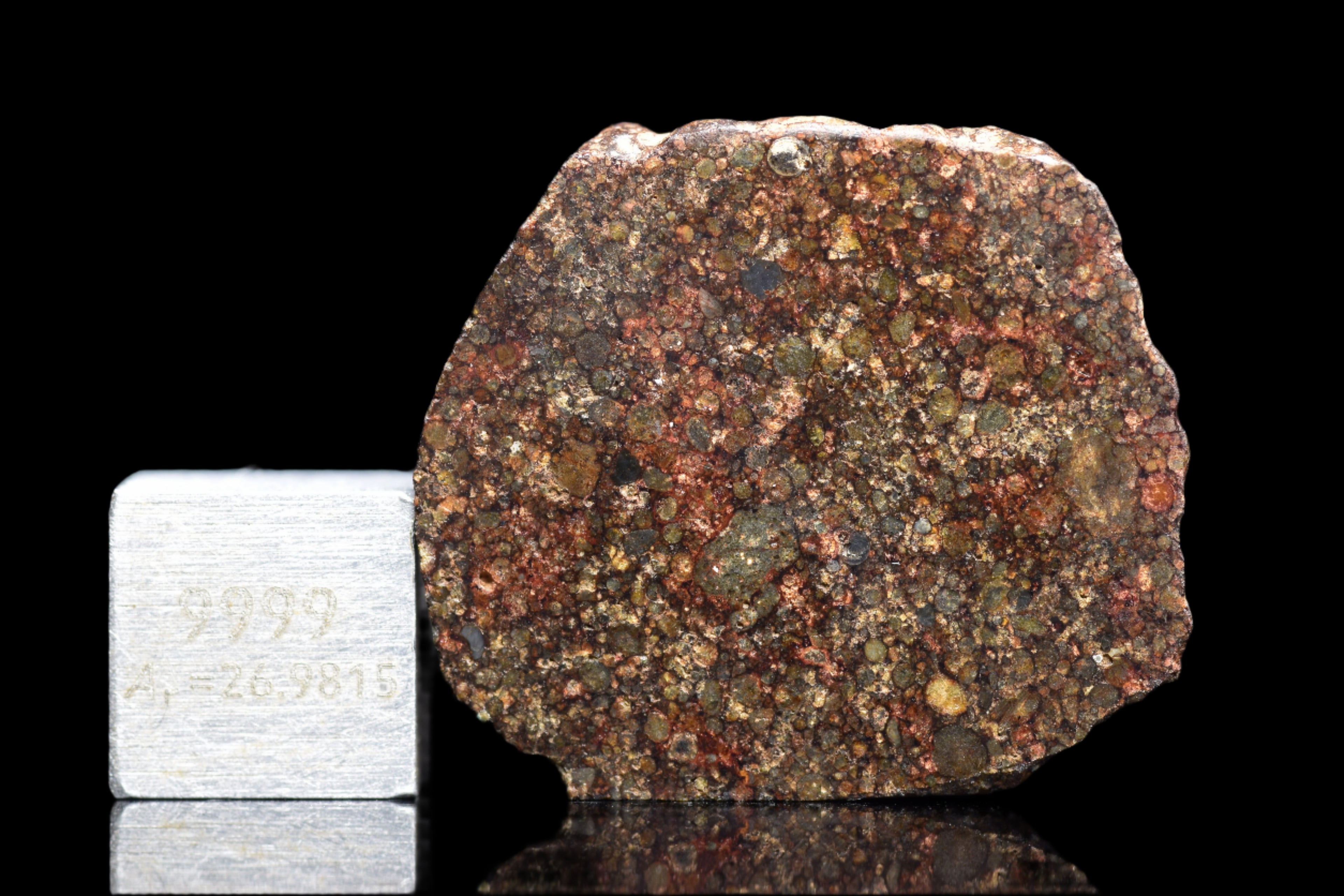 NWA 12341 – L3.5 Ordinary Chondrite Meteorite Slice
