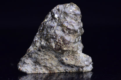 NWA 12344 Eucrite meteorite endcut showing dark, textured surface and mineral details, from Buy Meteorite, LLC.