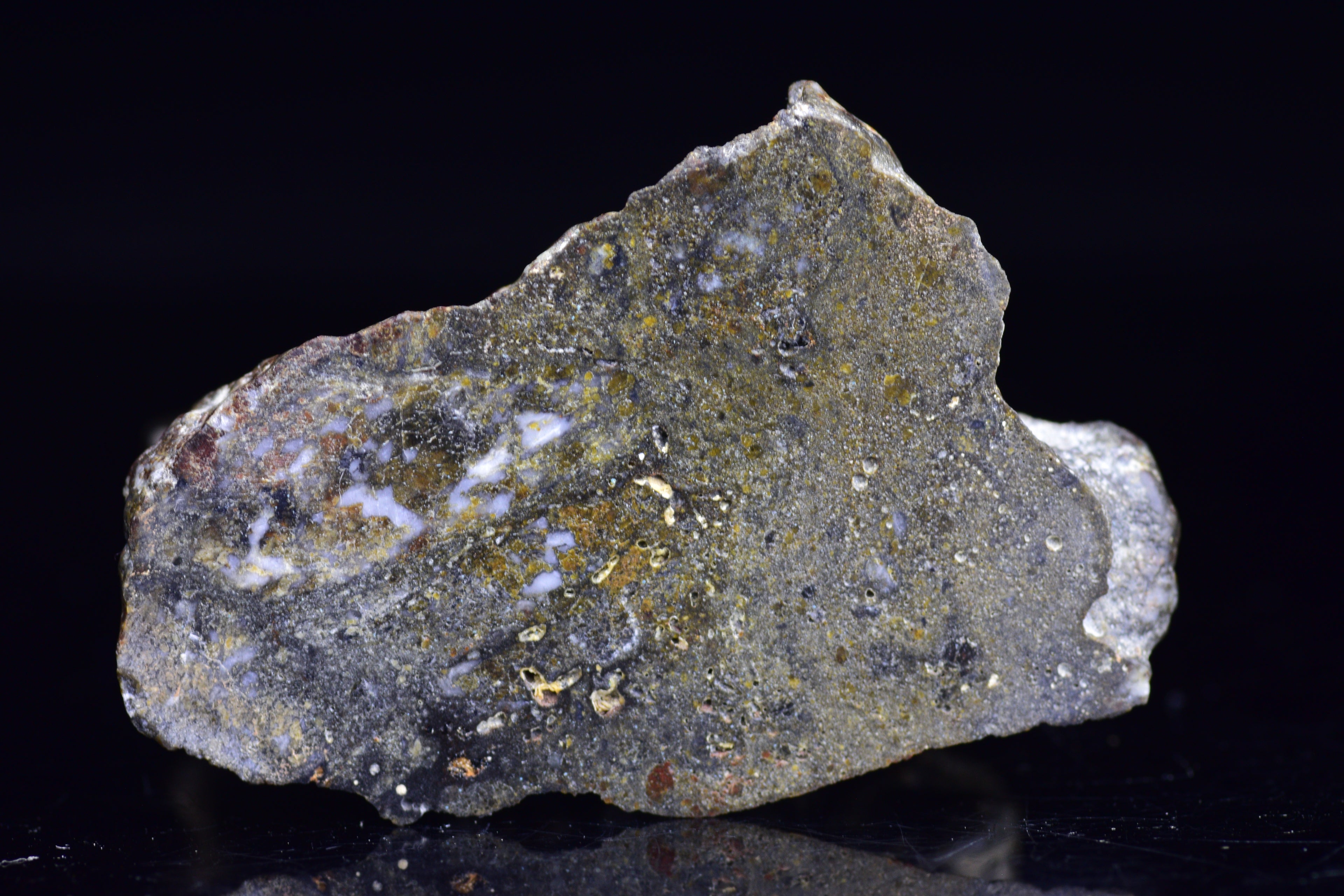 NWA 12344 Eucrite Meteorite Slice– For Sale 33