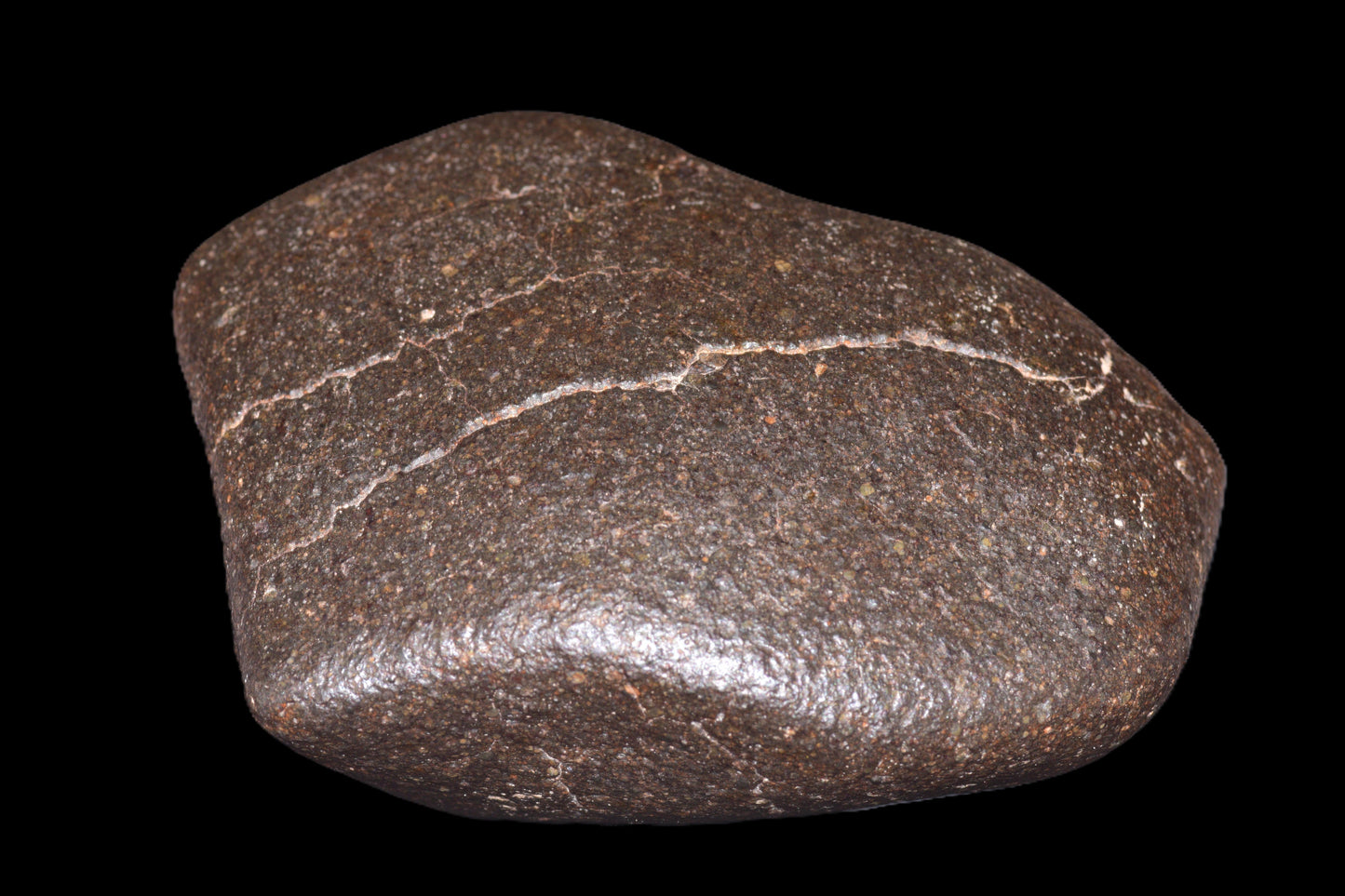 NWA 14003 H4 ordinary chondrite meteorite weighing 626.9 g, with a rough, dark exterior and textured surface.