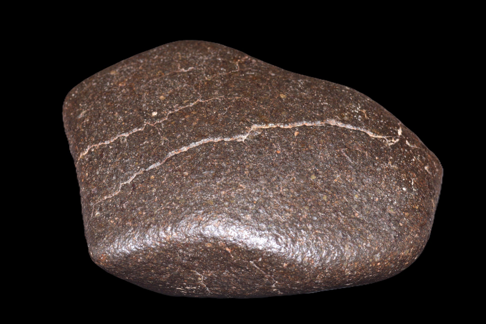 NWA 14003 H4 ordinary chondrite meteorite weighing 626.9 g, with a rough, dark exterior and textured surface.