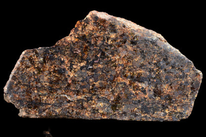 Close-up of NWA 14234 H7 rare meteorite displaying its metallic and rocky surface, weighing 1.29 grams.