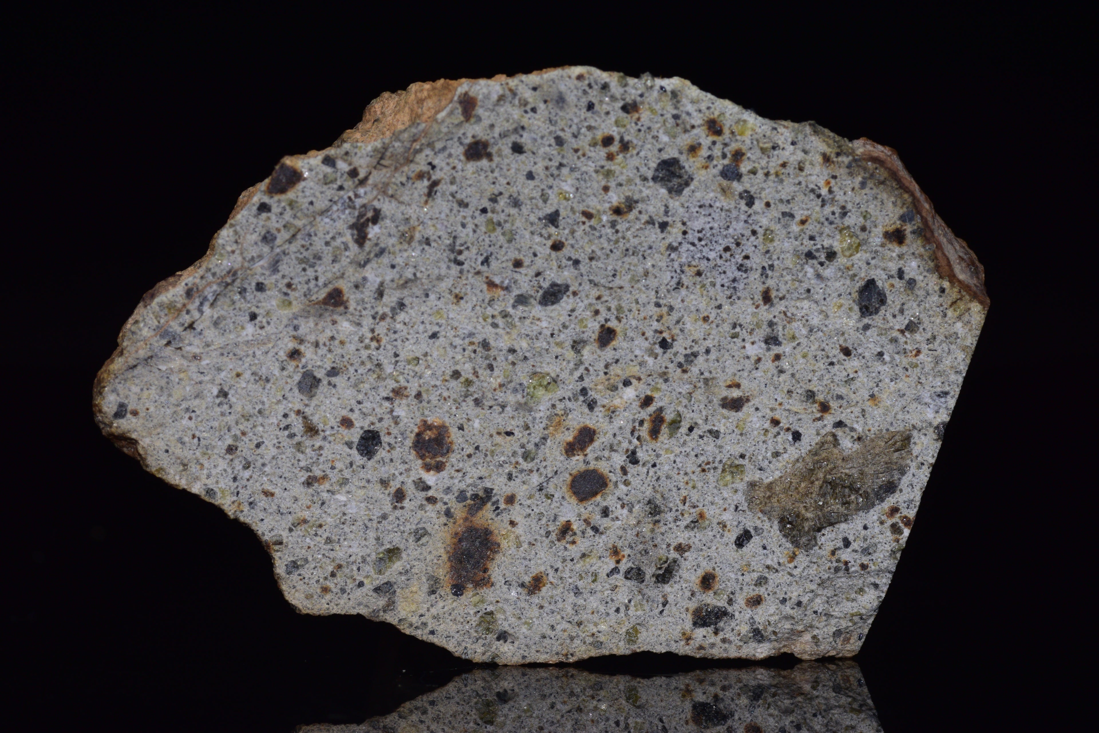 NWA 14868 Diogenite Meteorite – Polymict HED Achondrite end cut