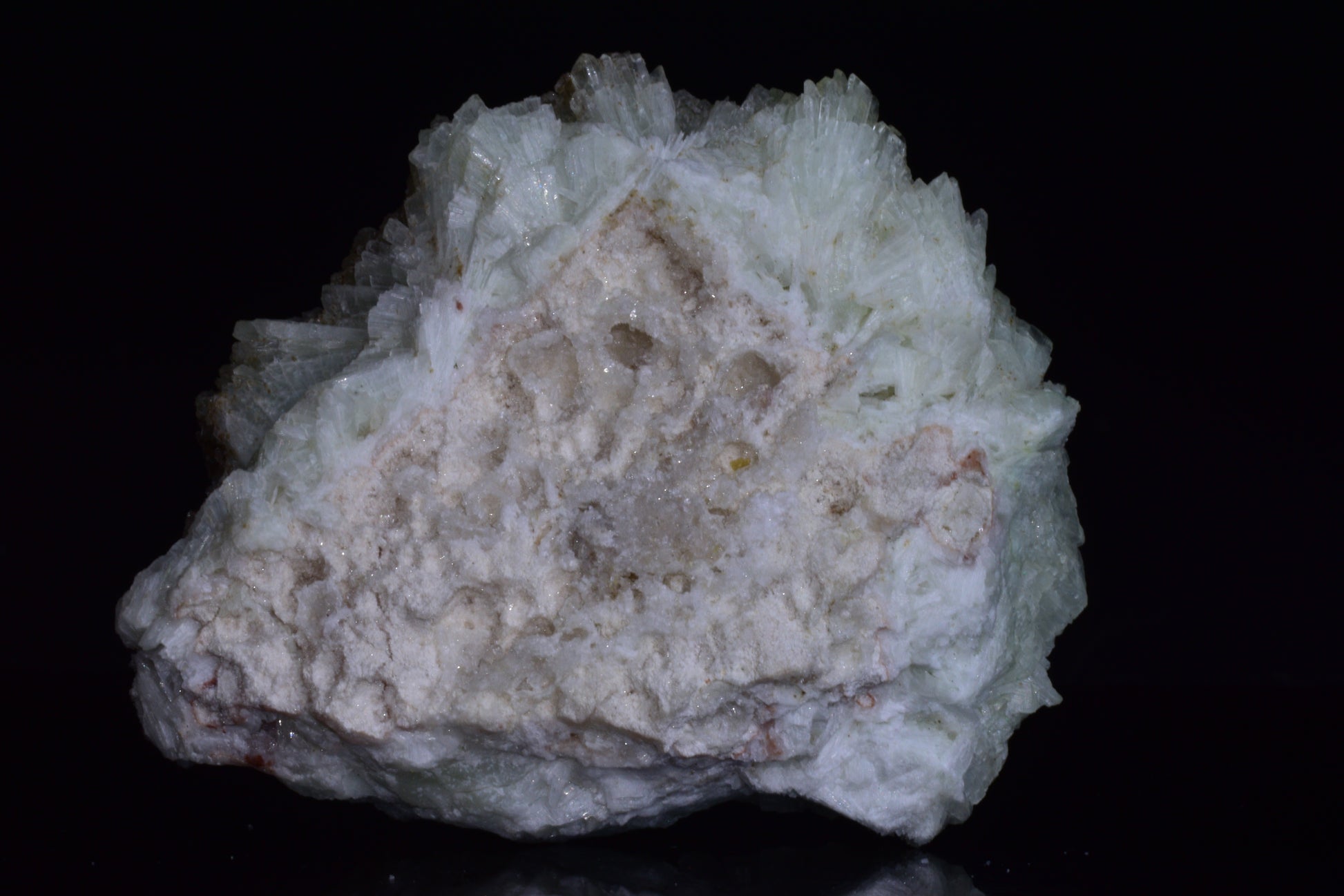 Prehnite crystal from Imilchil, Morocco, weighing 158.3 grams, featuring smooth green mineral formation with natural facets.