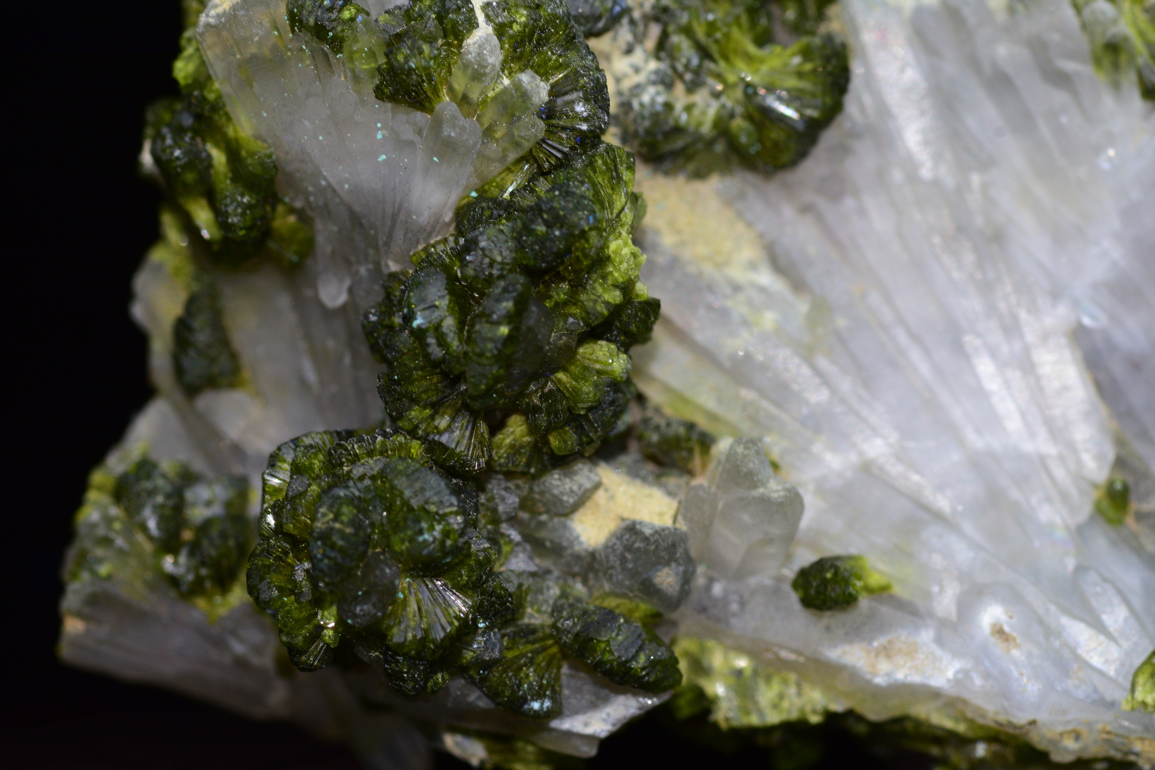 Quartz Cluster With Epidote - Imilchil, Morocco