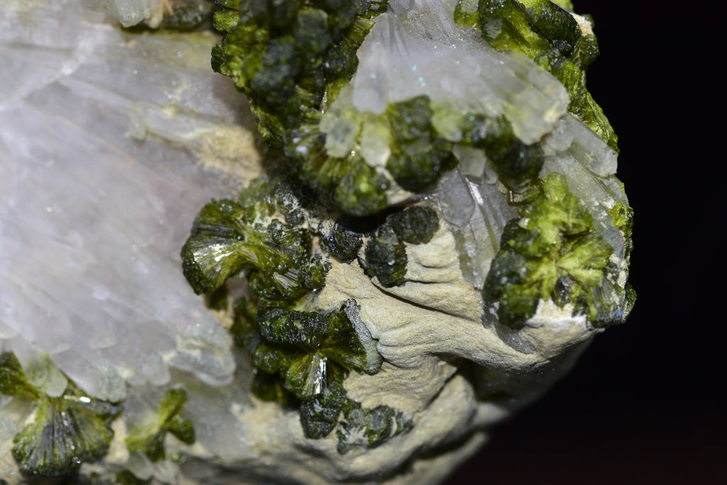 Quartz Cluster With Epidote - Imilchil, Morocco