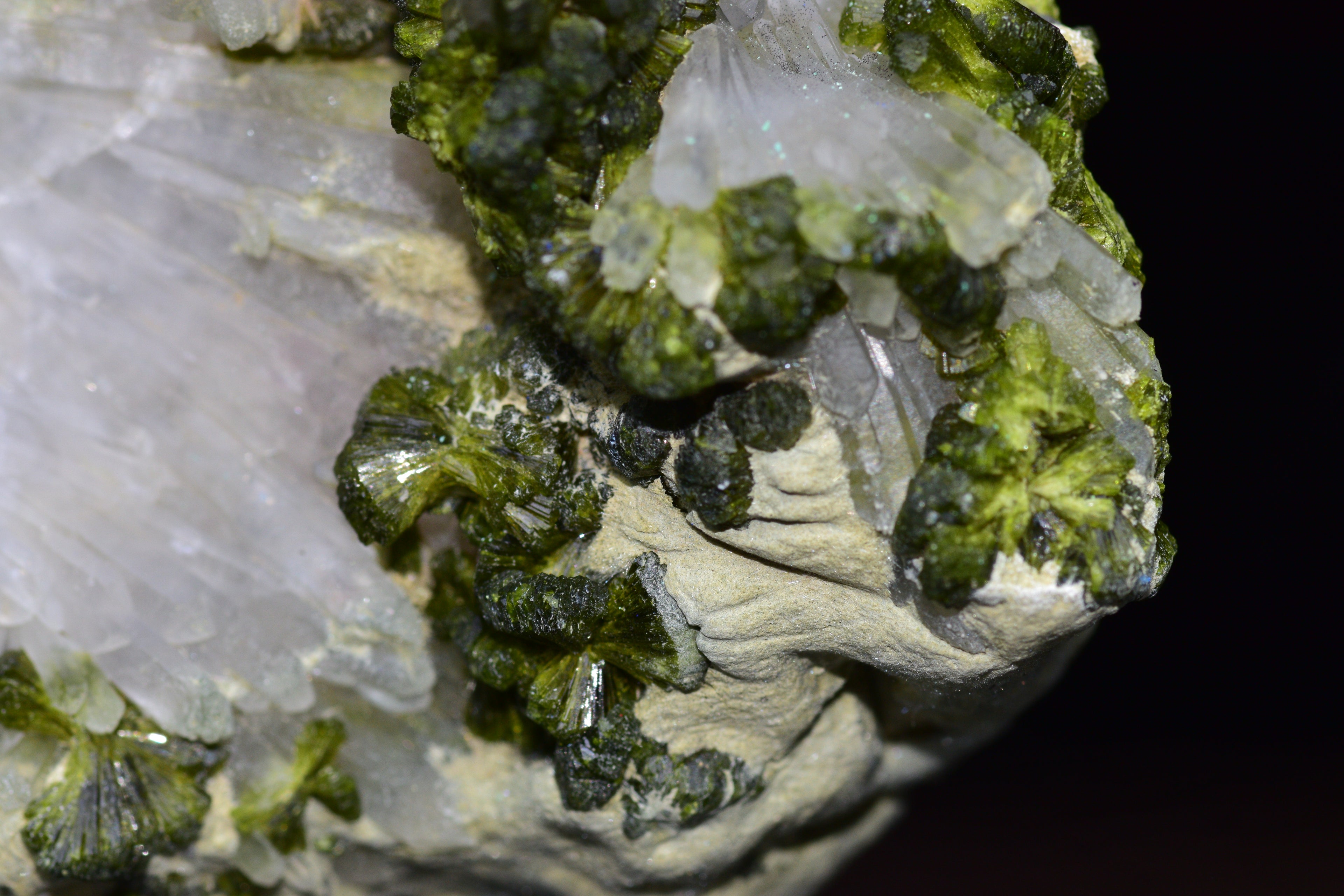 Quartz Cluster With Epidote - Imilchil, Morocco