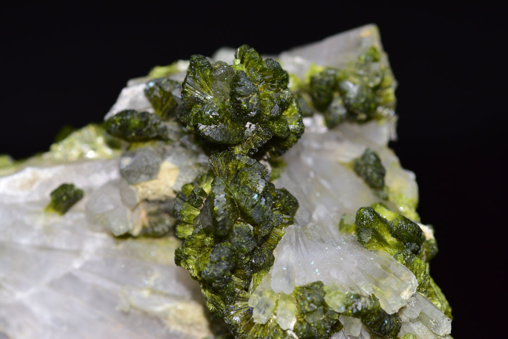 Quartz Cluster With Epidote - Imilchil, Morocco