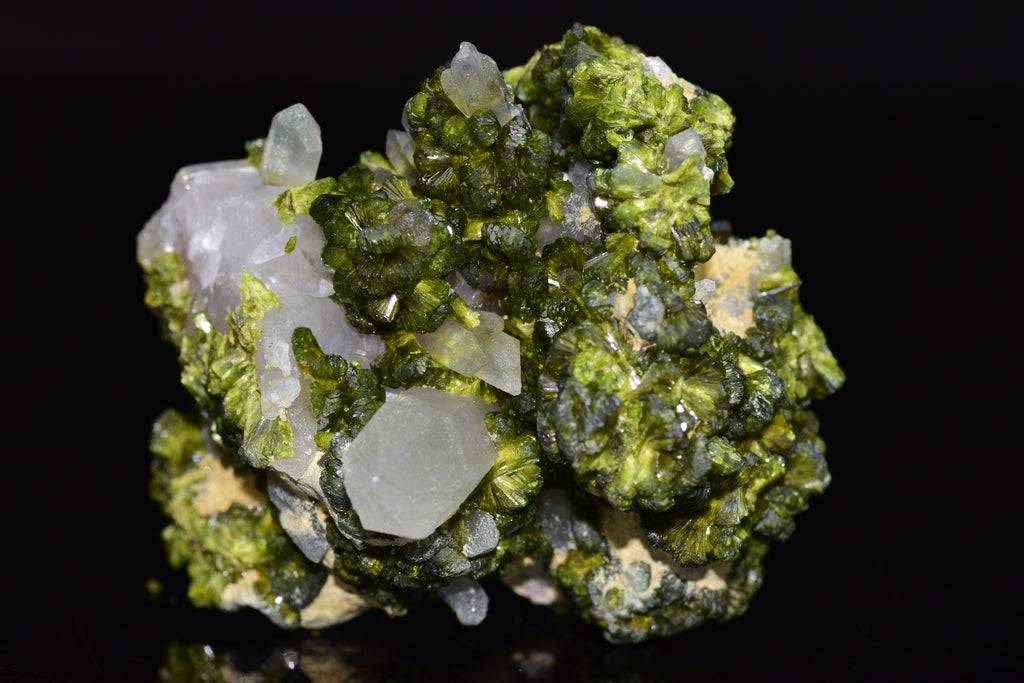 Quartz Cluster With Epidote - Imilchil, Morocco