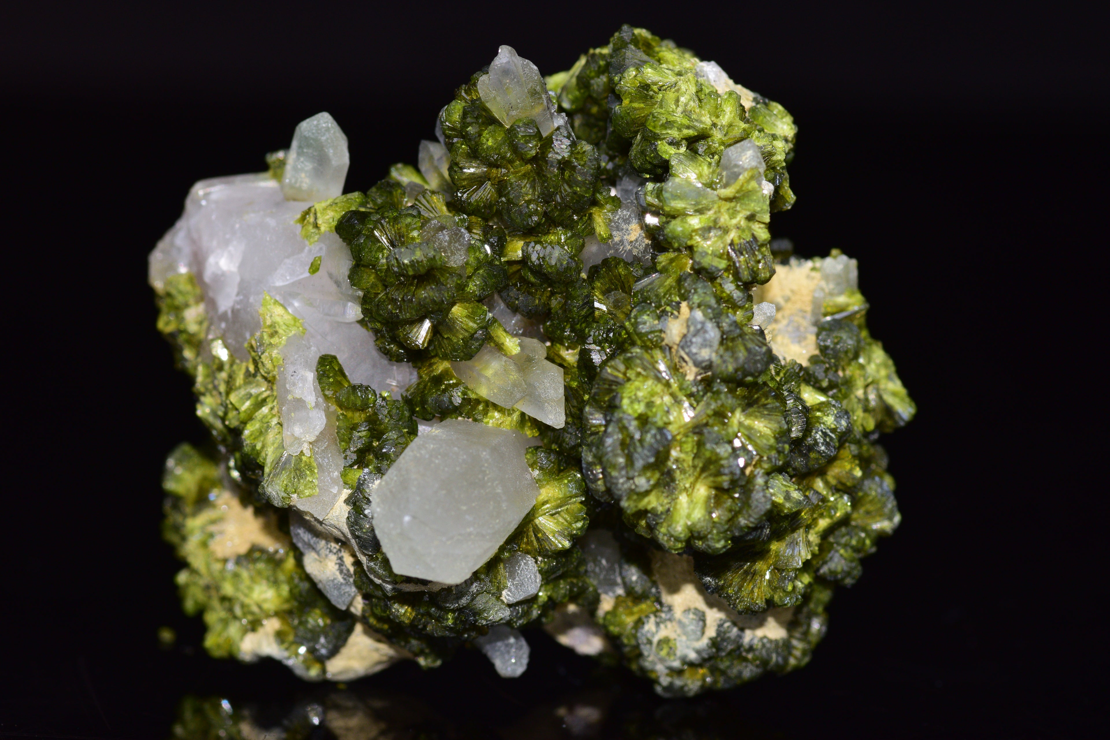 Quartz Cluster With Epidote - Imilchil, Morocco