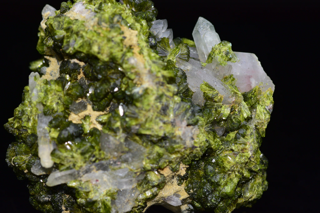 Quartz Cluster With Epidote - Imilchil, Morocco