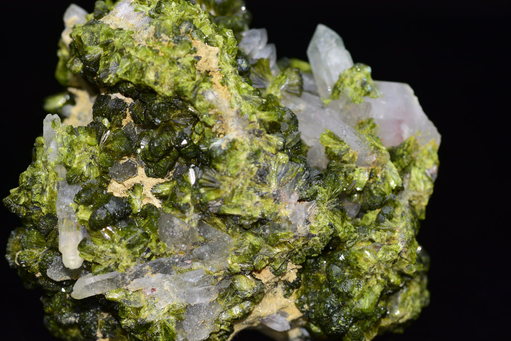 Quartz Cluster With Epidote - Imilchil, Morocco