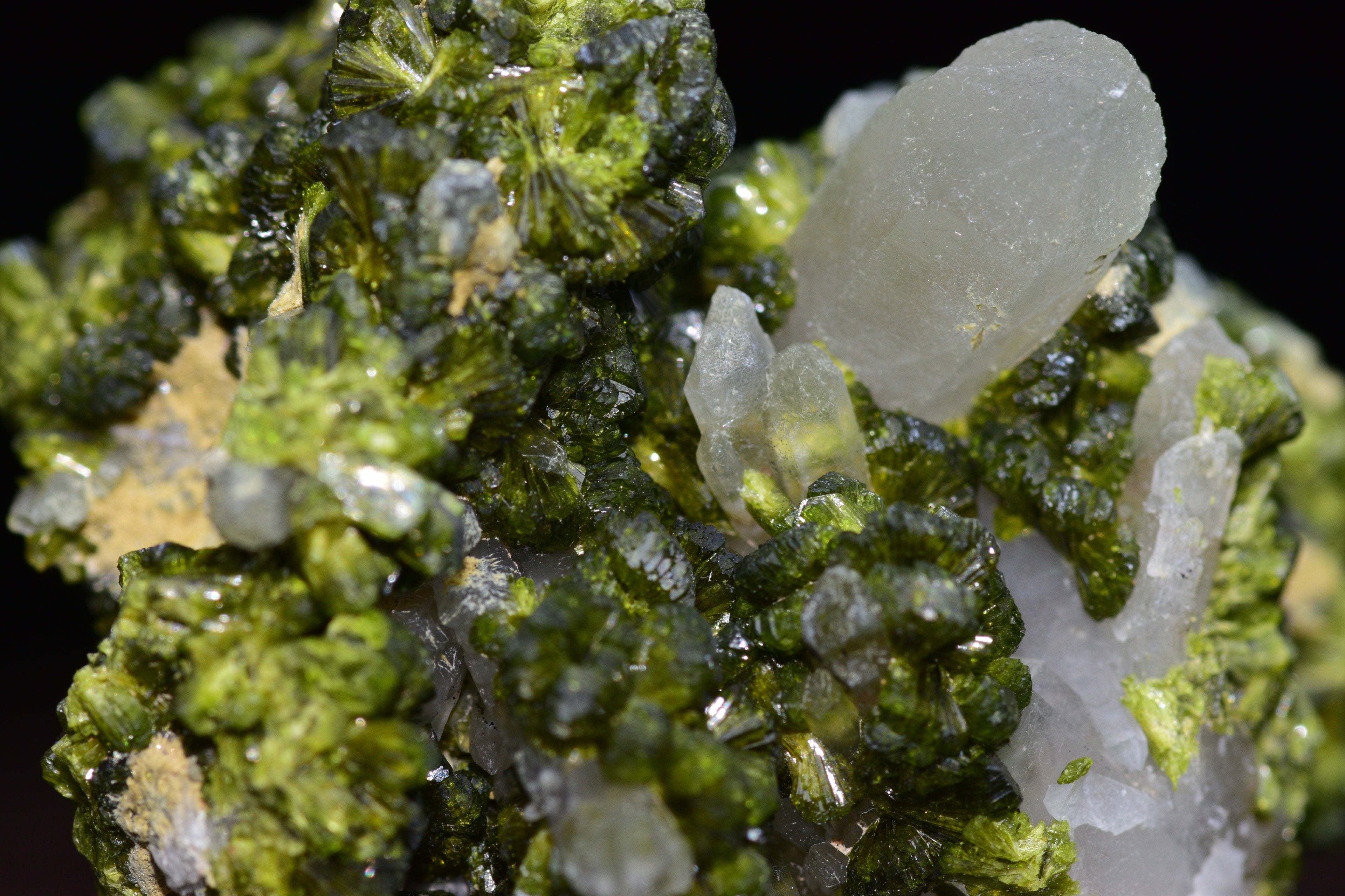 Quartz Cluster With Epidote - Imilchil, Morocco
