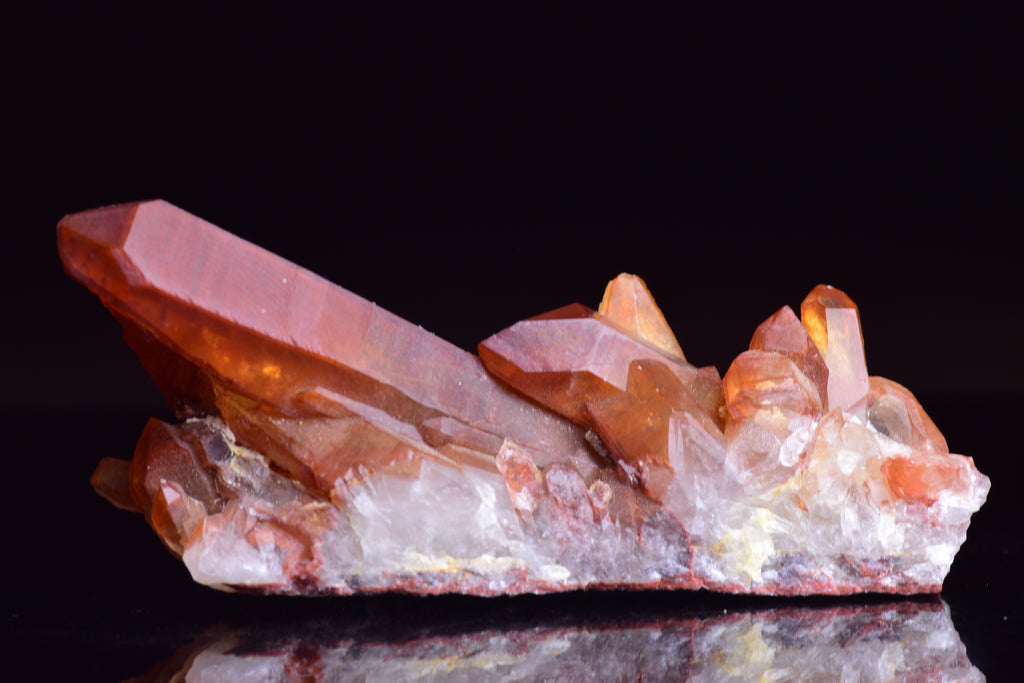 Red Quartz Crystal Cluster (Ferruginous Quartz) – Tinejdad, Morocco BB